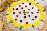Торт «Роман лимона с клюквой»