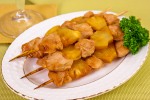 Шашлычки Домашние с куриным филе и ананасами