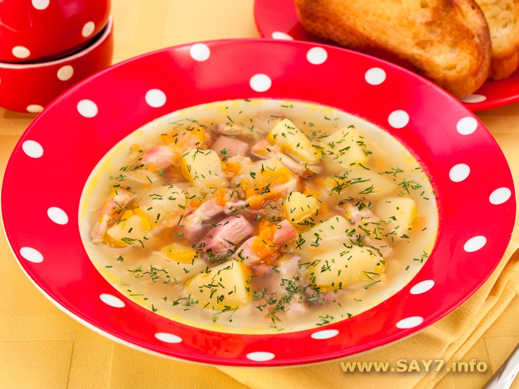 Вариант 2: Гороховый суп с копченостями в мультиварке – быстрый рецепт
