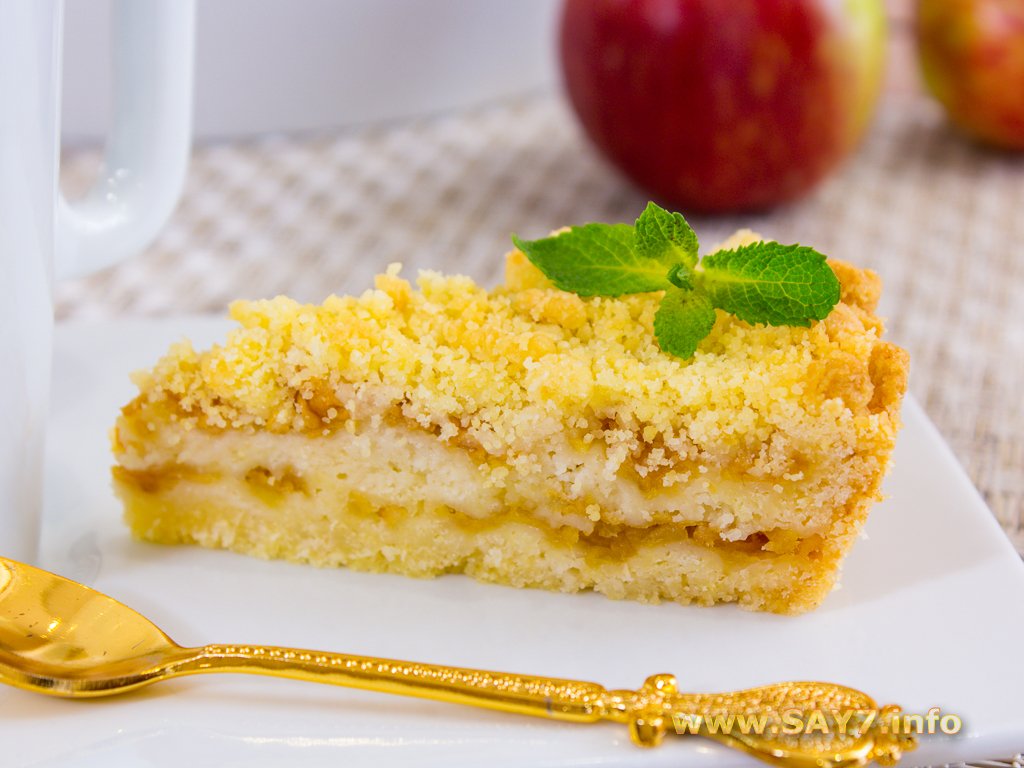 Творожно-яблочный пирог, пошаговый рецепт с фото от автора Марина Майорова на ккал