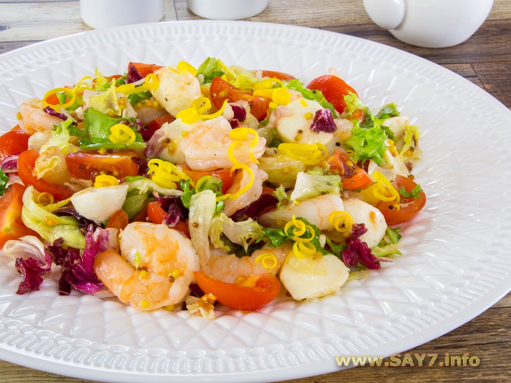 Греческий салат: рецепт с креветками